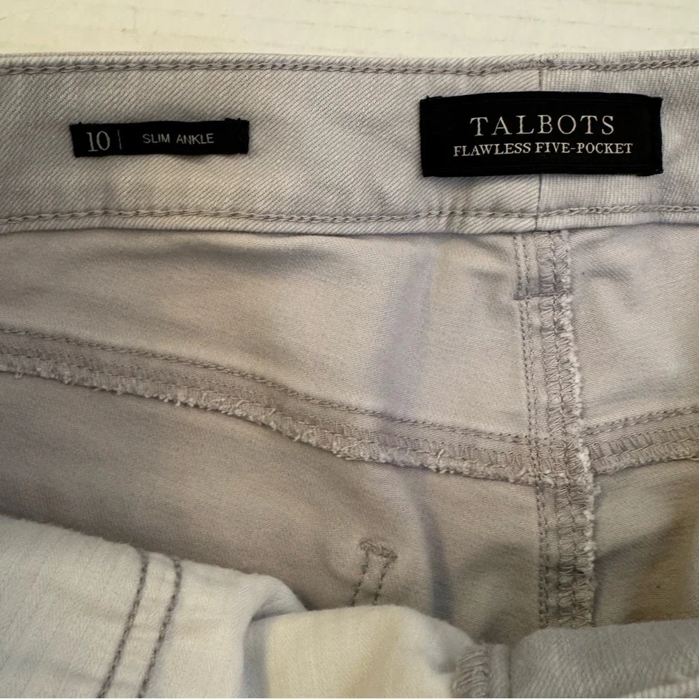 Talbots Flawless Five Pocket Slim Ankle Gray Jeans